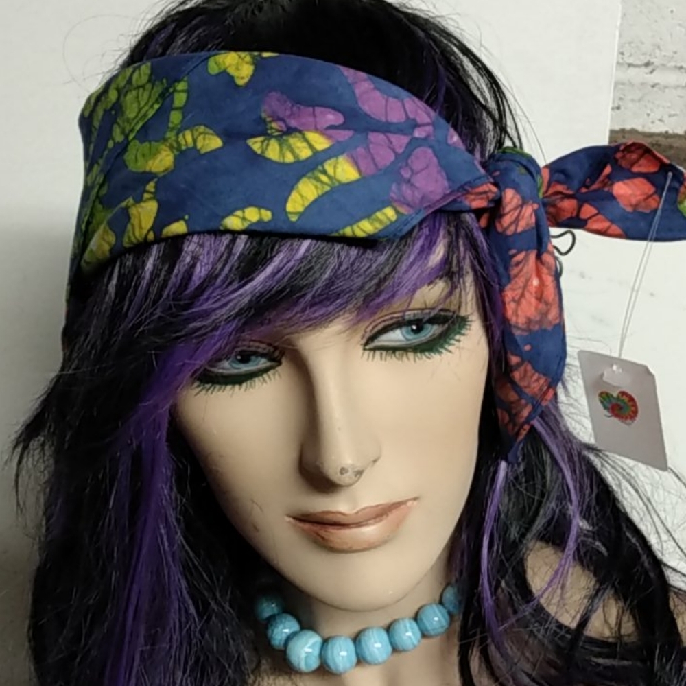 Trending  Now Oversized Batik Hair Scarf/ Bandana - Picture 10 of 11